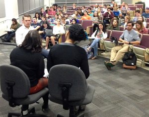 Mock job interview in class