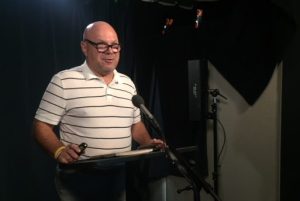 Rob Marino recording video lecture