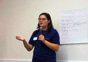 Nicole Dan presenting at UF's Asian American Student Union Unity Conference