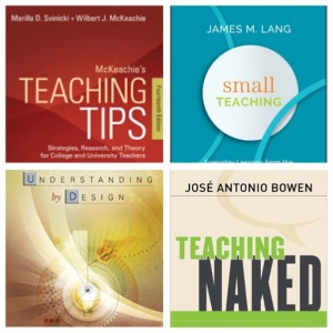collage of book covers on teaching advice